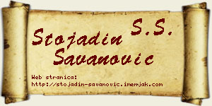Stojadin Savanović vizit kartica